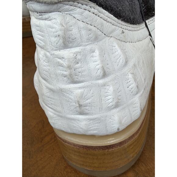 Rebelde Black White Alligator Western Boots Caiman Skin Mens 11.5 Mexico main image 5